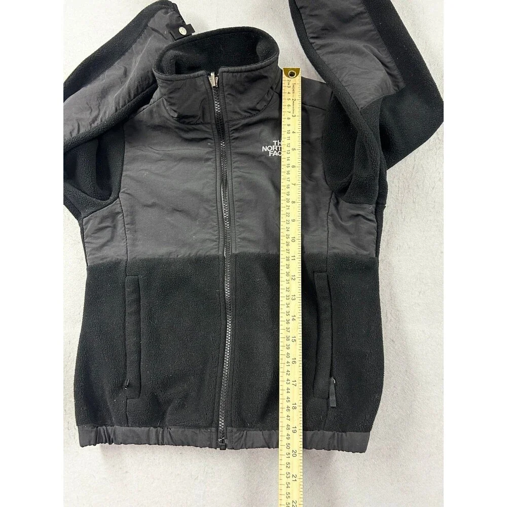 Kids The North Face Denali Fleece Jacket Youth Small Black Full Zip Pockets